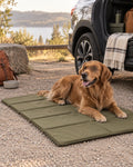 Brand editorial illustration for Foldable Travel Mat; not a photograph of the exact supplier item